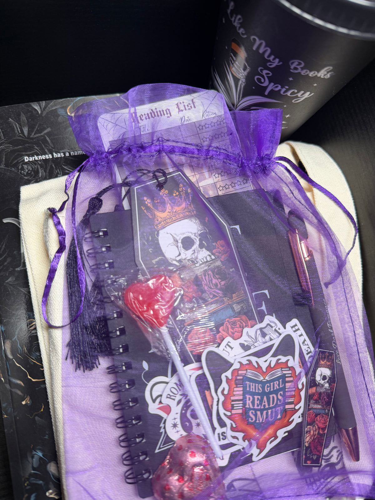 Dark Romance Treasure Box - Special Edition Books, Spa, Freshwater Pearls, Beach Theme