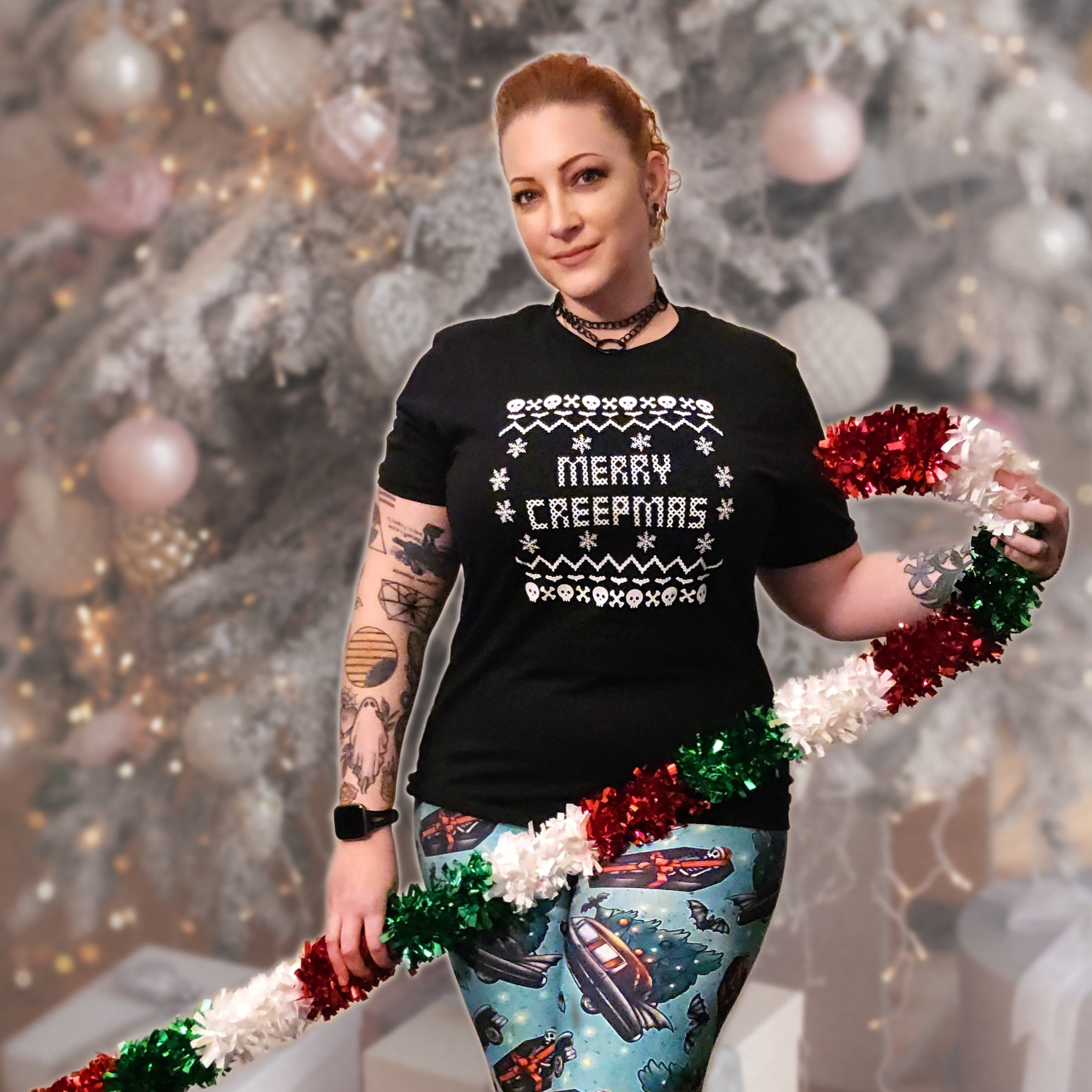 Christmas Merry Creepmas Ugly Sweater Tee - Unisex Shirt